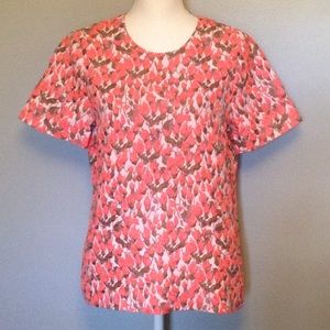 J. Crew Textured Rosebud Top Size 8